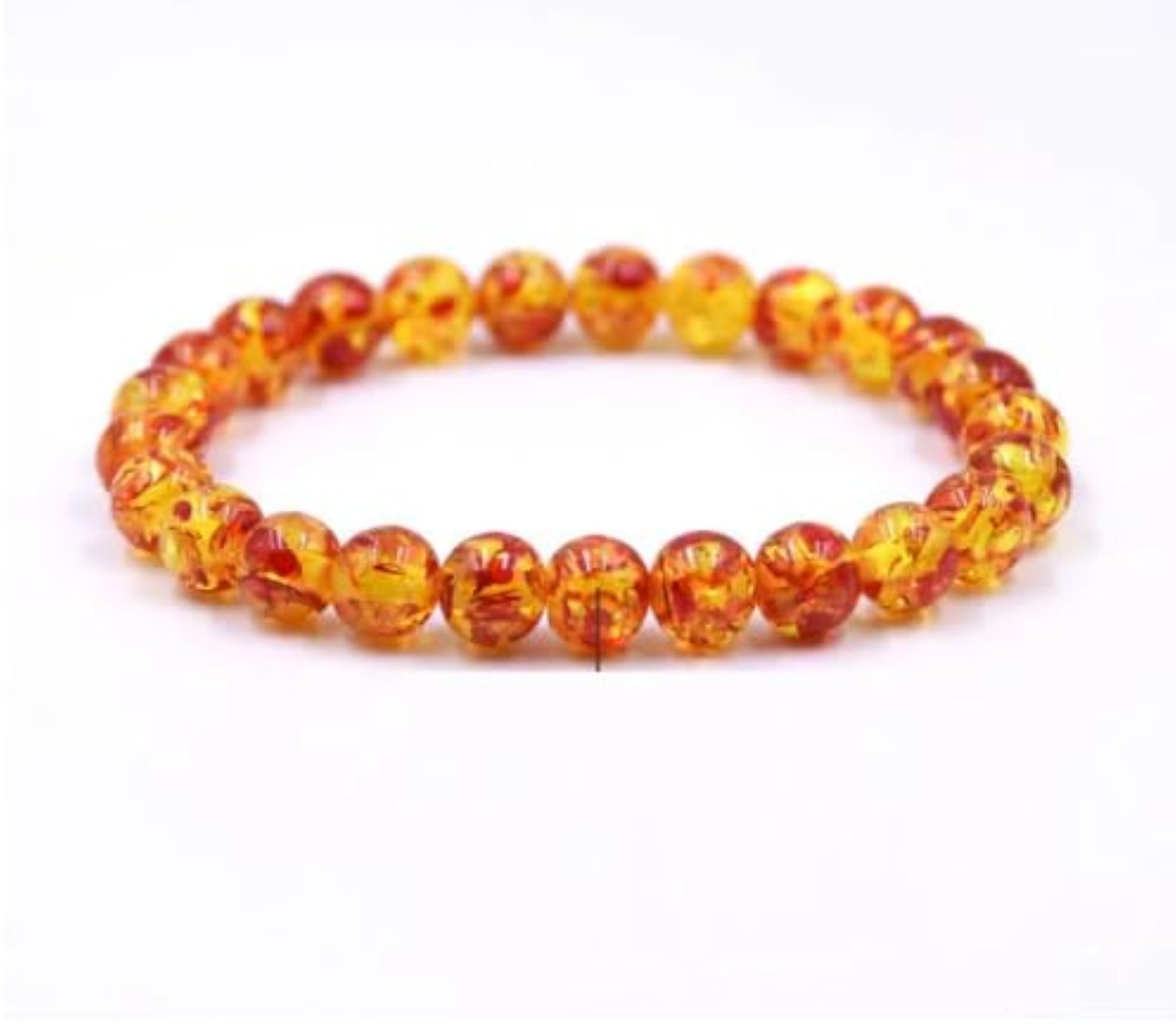 Men's Amber Stone Bracelet, Certified Healing Crystal